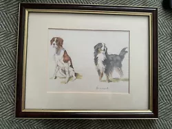 Buy Watercolour Painting Of Two Adorable Dogs  - B Ward - Antique ? • 48£
