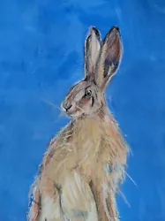 Buy Hare Painting ORIGINAL ARTWORK Contemporary Style, 30x40cm Signed • 29£