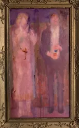 Buy Vintage Oil Painting THE WEDDING DAY 1970's JAMES LAWRENCE ISHERWOOD Interest • 75£