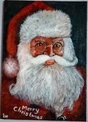 Buy ACEO Original Painting Art Card Canvas Of Christmas Hand Painted IH • 12.43£
