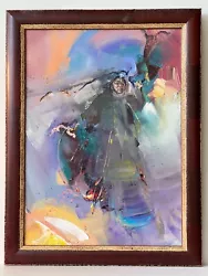 Buy Original Framed Oil Painting Shaman Dance Trance Rainbow Colours Ukraine Art • 501.24£