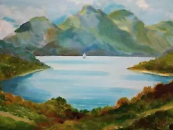 Buy FE Jamieson Scottish Loch Oil Painting On Canvas For Restoration • 29£