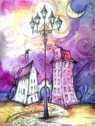 Buy Watercolour Drawing Sketch Painting Art Signed  Hansel And Gretel Wroclaw City • 22£