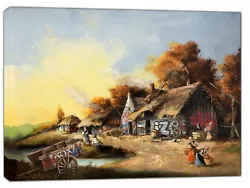 Buy Banksy Cottage Paint  Picture Print On Framed Canvas Wall Art Deco • 55.49£