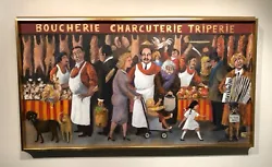 Buy Guy Buffet Original Painting  La Boucherie” Acrylic On Canvas, Framed • 11,811.63£