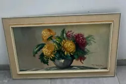 Buy Oil Painting Antique Still Life With Vase Bouquet • 64.24£