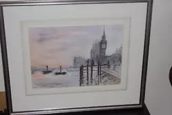 Buy Fine Art Watercolour After Monet The House Of Parliament London • 60£