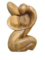 Buy Vintage Indonesian Wood Carving Sculpture Embracing Couple Mid Century 9 (PLAS13 • 4£