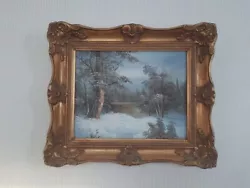 Buy Lovely Winter Landscape Oil Painting On Canvas By Irene Cafieri • 125£
