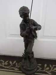 Buy Antique French 1890s La Pecheur Statute- The Fisher Boy ~ 21  Tall ~ 12 Lbs • 525.74£