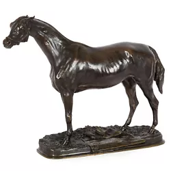 Buy Rare Bronze Sculpture Of Race Horse Stallion “Hanriette  By Pierre Lenordez • 5,288.71£