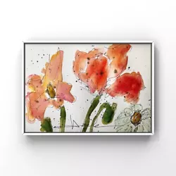Buy Poppy Art Poppies Painting Watercolor Wildflowers Painting Original Floral Art • 20.67£