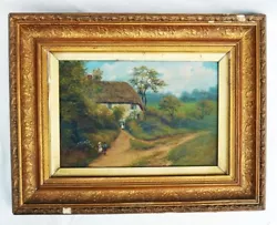 Buy Antique English Naive Primitive School Rural Folk Art Oil Painting C1905 Signed • 125£