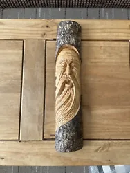 Buy Hand Carved Wood Old Man Face Spirit Tree Sculpture Primitive Folk Art • 20£