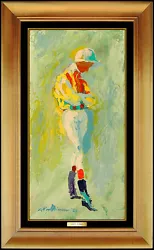 Buy LeRoy NEIMAN Original OIL PAINTING On BOARD Signed Horse Racing Jockey AUTHENTIC • 14,564.71£