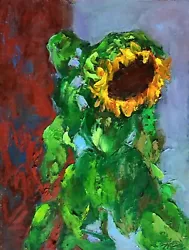 Buy Original Oil Pastel Drawing Sunflower Painting Flowers Art For Sale By Artist • 25£