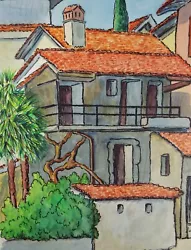Buy Original Watercolour, 'Locarno, Switzerland', Cicely Glyn De Beers • 37£