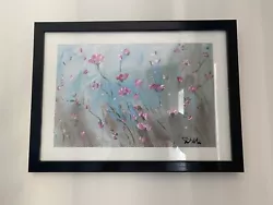 Buy Cherry  Blossom Painting - In Acrylic In A Black A4 Frame • 10£