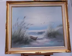 Buy Philip Sandee Original Oil Painting Framed Signed Seascape Dunes Beach  Vintage • 60£