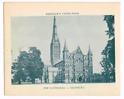Buy Salisbury Cathedral Wiltshire Antique Print Picture 1900 BPF#1678 • 2.99£
