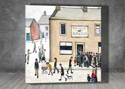 Buy L. S. Lowry The Elite Fish And Chip Shop CANVAS PAINTING ART PRINT POSTER 1871 • 7.43£