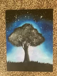 Buy Acrylic Canvas Wall Artwork Moon Tree Home Decor Painting Gallery Unsigned • 11.57£