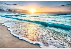 Buy Art Large Sea Waves Canvas Prints Wall Art Ocean Beach Pictures Paintings 90*60 • 32£