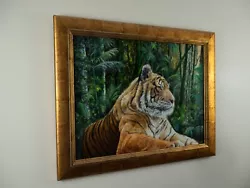 Buy Original Oil Painting, Sumatran Tiger, Big Cats, Home Décor, Wall Furnishings • 400£