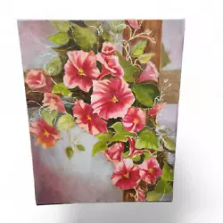 Buy Oil Original Still Painting On Canvas Size 20x16 Inches Vining Floral Trellis • 81.03£