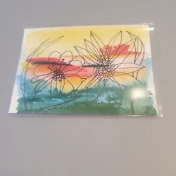 Buy Aceo Abstract Organic Landscape By Yvette New Watercolour • 2.75£