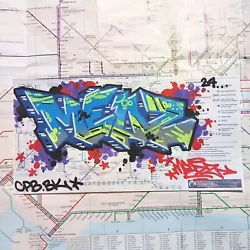 Buy Original Graffiti Art Painting On London Underground Map Signed Rare Medz • 30£