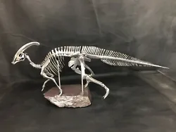 Buy Handmade Welded Steel Parasaurolophus Dinosaur Skeleton Sculpture • 700£