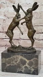 Buy Bronze Sculpture, Hand Made Statue Animal Figure ArtworkBunny Rabbit Hare Gift • 167.86£