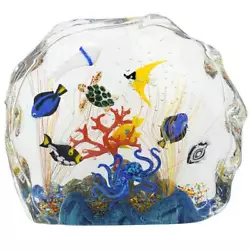 Buy GlassOfVenice Large Murano Glass Aquarium With Fish And Sea Life - 10 Fish • 1,606.44£