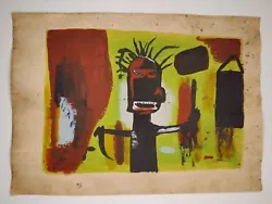 Buy Jean-Michel Basquiat Painting Drawing Vintage Sketch Paper Signed Stamped • 83.84£