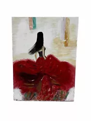 Buy Women With Red Dress, Oil Painting On Canvas, By Tula I16 B499 • 5.95£