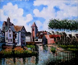 Buy Clearance Sale Item! Alfred Sisley Moret-sur-Loing Repro, Oil Painting 20x24in • 33.20£