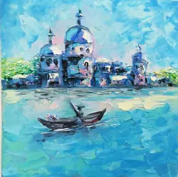 Buy Venice Original Oil Painting, Italy Seascapes Painting. Without Frame.20х20 Cm • 49.46£