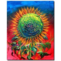 Buy Original Signed J Vincent Scarpace 2014 Sweet Blue Sun (Flower) Art Painting • 1,240.30£