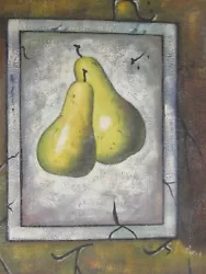 Buy Pears Pear Oil Painting Canvas Modern Abstract Original Kitchen Minimal Art • 26.95£