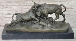 Buy After Clsinger Bronze Bull Combat Home Decoration Collectible Sculpture Statue • 102.95£