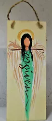 Buy Angel On Wood Hanger Art By Rain Crow • 20.67£