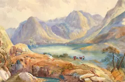 Buy Early 20th Century Watercolour - Mountainous Lake Scene • 45£
