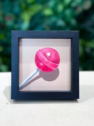 Buy Lolly Pop Oil Painting- Original Deep FRAMED Sale  Pink Lolly Sweet Art Decor • 60£