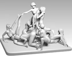 Buy Lesbian Lovers Play Time Pride Sculpture Contemporary Art Statue Resin LGBT • 39.95£