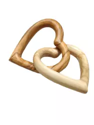 Buy Hearts Interlocking Olive Wood Handmade Holy Land Gift Wedding Engagement Lovers • 20.66£