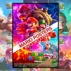 Buy Super Mario Movie Poster 2023 Retro Wall Art Poster Print Picture Nintendo A4 A3 • 3.99£