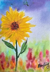 Buy ACEO Original Painting By Mary King - Sunflower • 4.18£