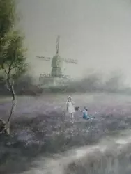 Buy Attractive Signed Small Antique Watercolour The Old Windmill Wimbledon Common • 9.99£