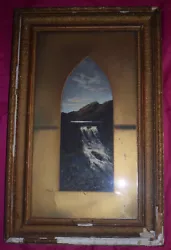 Buy Framed Antique Signed Oil On Card Painting For Restoration. (Shallow Falls) • 25£